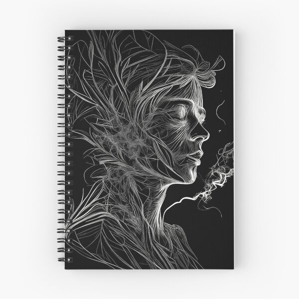 Item preview, Arte de línea de dama fumando hierba designed and sold by spreadtee2.