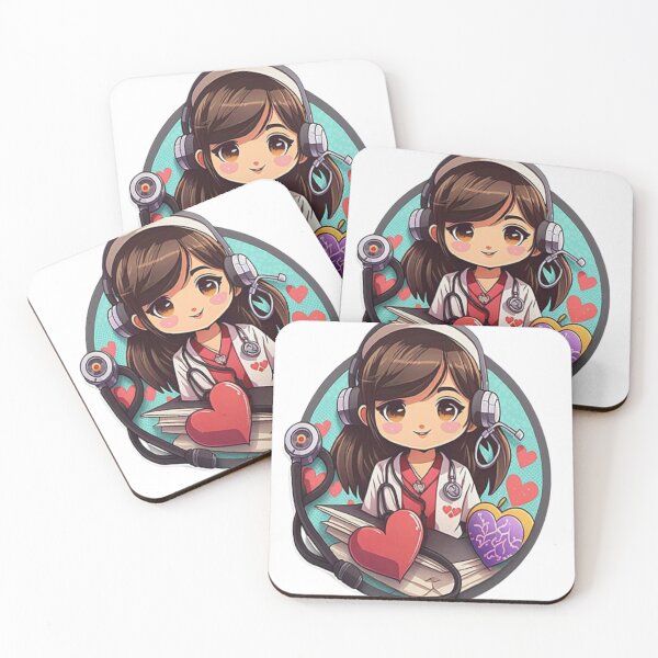 Item preview, Girls Women Nurses Valentine Hearts Stethoscope designed and sold by laurateamart.