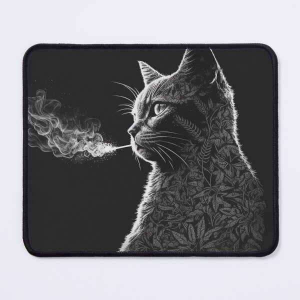 Item preview, Cat smoking weed line art designed and sold by spreadtee2.