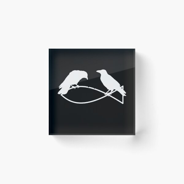 Item preview, Odin's Ravens Hugin and Munin eat Jesus fish designed and sold by NoriTEEs.