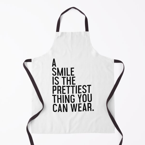 Item preview, A Smile is the prettiest thing you can wear black and white feminist quote - girl woman female typography words designed and sold by HoneymoonHotel.