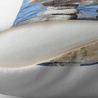 Alternate view of Inukshuk/ Inuksuk Throw Pillow