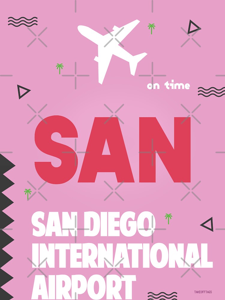 "SAN San Diego airport code" Sticker for Sale by Aviators Redbubble