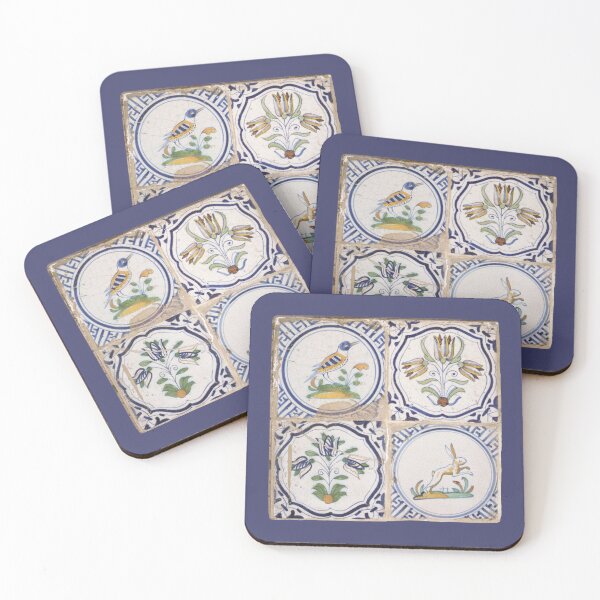 Item preview, Antique Flora & Fauna Tiles  designed and sold by AnimaliaStar.