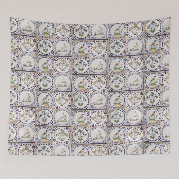 Item preview, Antique Flora & Fauna Tiles  designed and sold by AnimaliaStar.