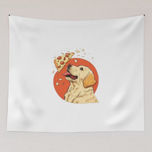 Item preview, Dog Head Graphic Eating Pizza designed and sold by spreadtee2.