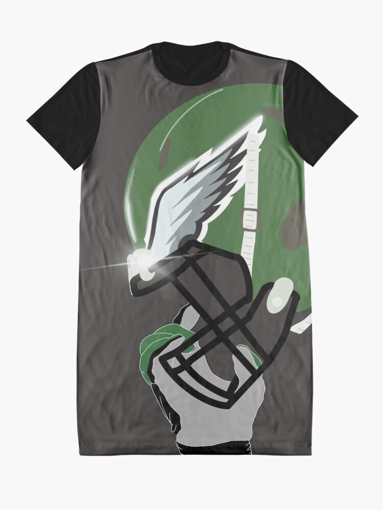 Philadelphia Eagles V Neck Dress Women's Short Sleeve Dress Casual  Loose Skirts