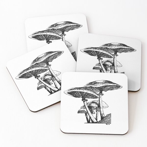 Item preview, "Umbrellas" - Pen and Ink Mushrooms designed and sold by Adam Bartosik.