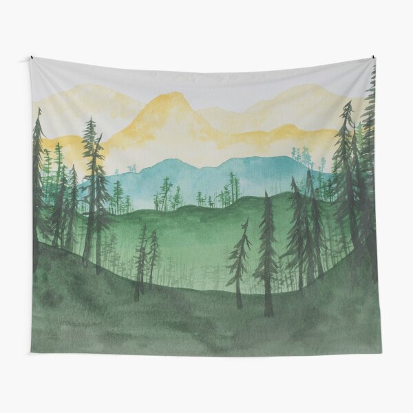Item preview, Mountains and trees designed and sold by Janita Court.