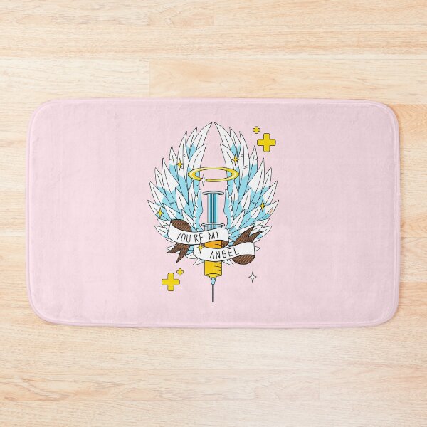 Item preview, You're My Angel Gold Blue Syringe Wings Valentine designed and sold by JessicaAmber.