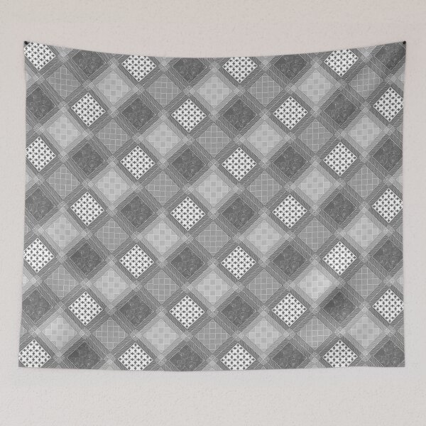 Item preview, Gray patchwork rustic pattern  designed and sold by fuzzyfox.