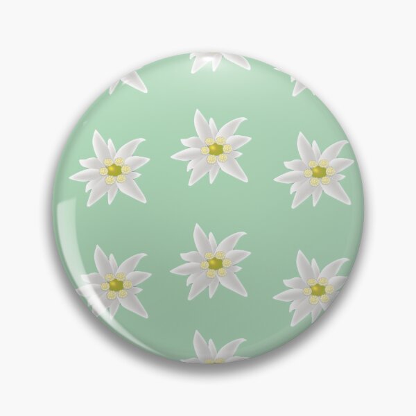 Item preview, Edelweiss Flower Blossoms On Mint Green Background designed and sold by burbankdesigns.