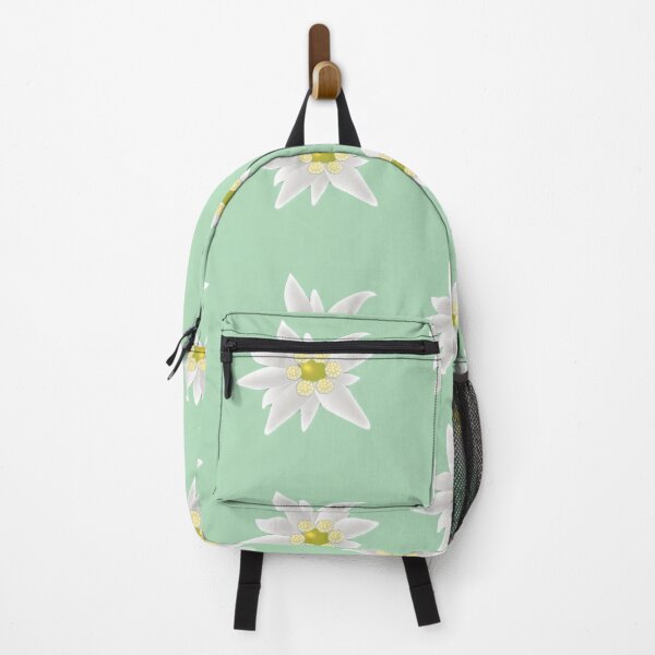 Item preview, Edelweiss Flower Blossoms On Mint Green Background designed and sold by burbankdesigns.