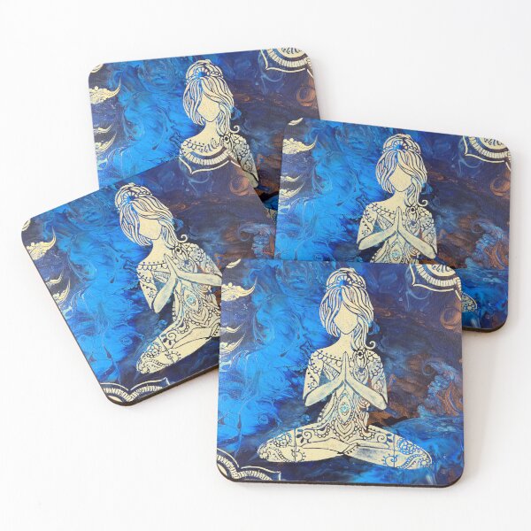 Item preview, Namaste in Blue by Monica Darling, FlowingLotus.Art designed and sold by FlowingLotus.