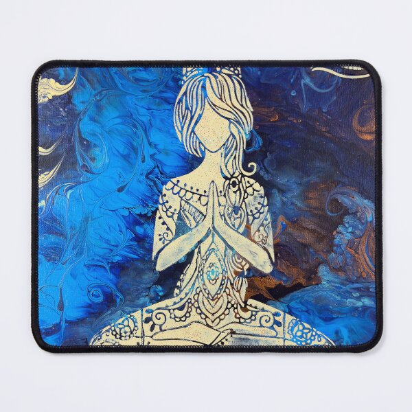 Item preview, Namaste in Blue by Monica Darling, FlowingLotus.Art designed and sold by FlowingLotus.
