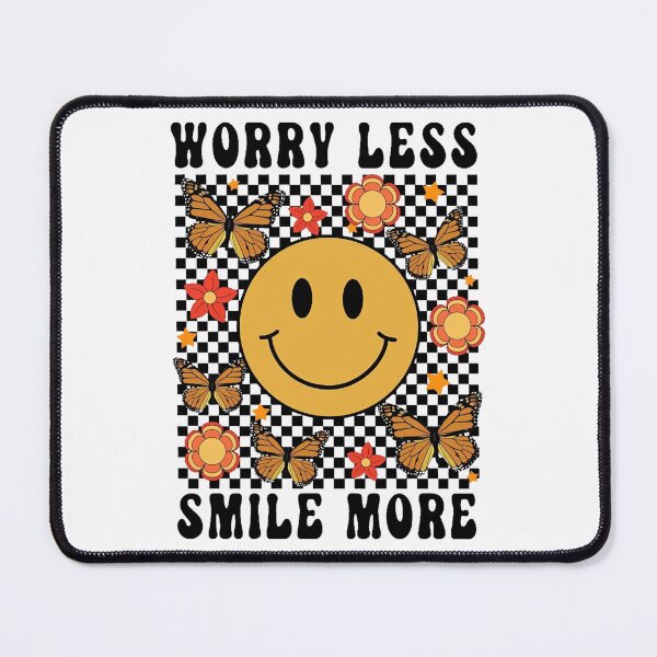 Item preview, Worry Less Smile More Retro Smiley Face designed and sold by FortuneCookieTs.