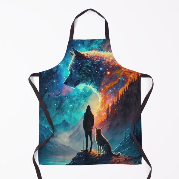 Item preview, Hiking with a Wolf, Imaging Your Potential, Vivid and Bold Landscape Painting designed and sold by CasualCommander.