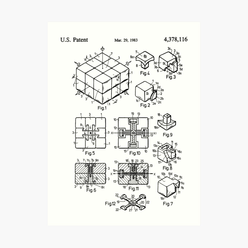 "puzzle Patent 1983" Art Print by chris2766 Redbubble