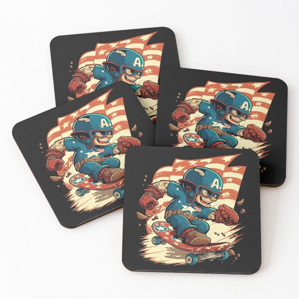 Item preview, Skateboarding Captain USA, Skate Captain, Skateboard Captain designed and sold by Skateboard-Art.