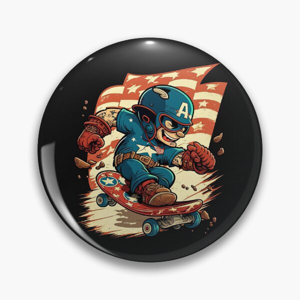 Item preview, Skateboarding Captain USA, Skate Captain, Skateboard Captain designed and sold by Skateboard-Art.
