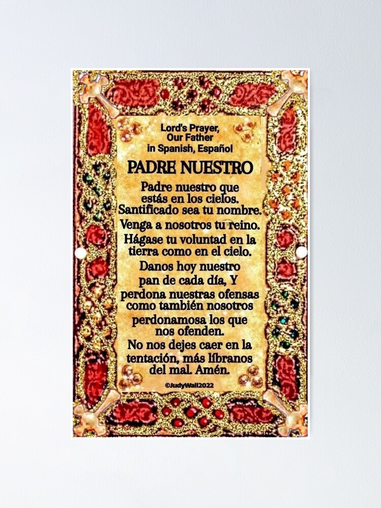 Spanish 2 Lord's Prayer, Padre Nuestro, Español