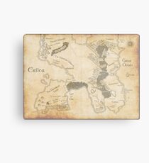 Erilea Map Metal Print