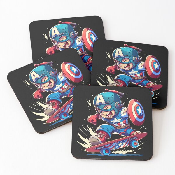 Item preview, Skateboarding Captain USA, Skate Captain, Skateboard Captain designed and sold by Skateboard-Art.