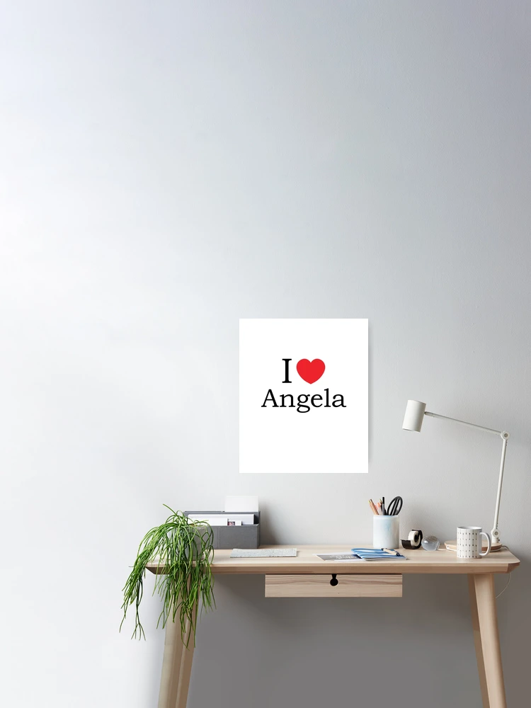 I Love Angela - With Simple Love Heart | Poster
