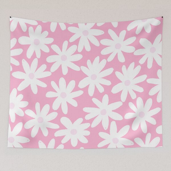 Item preview, White daisy on pink designed and sold by pinkyfish1010.