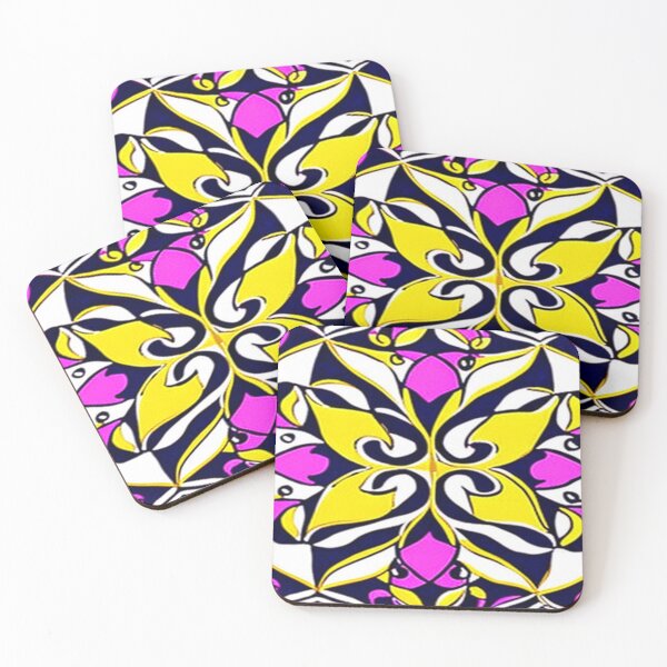 Item preview, Abstract Yellow and Pink Kaleidoscope designed and sold by calibrit.
