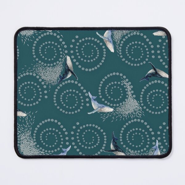 Item preview, Bubble Net linework Whale Design - deep teal designed and sold by CopperCatkin.