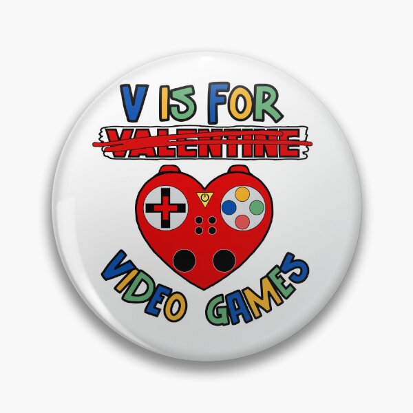 Item preview, Colorful V Is For Video Games Valentine's Day Gamer Controller designed and sold by GarnersDesigns.
