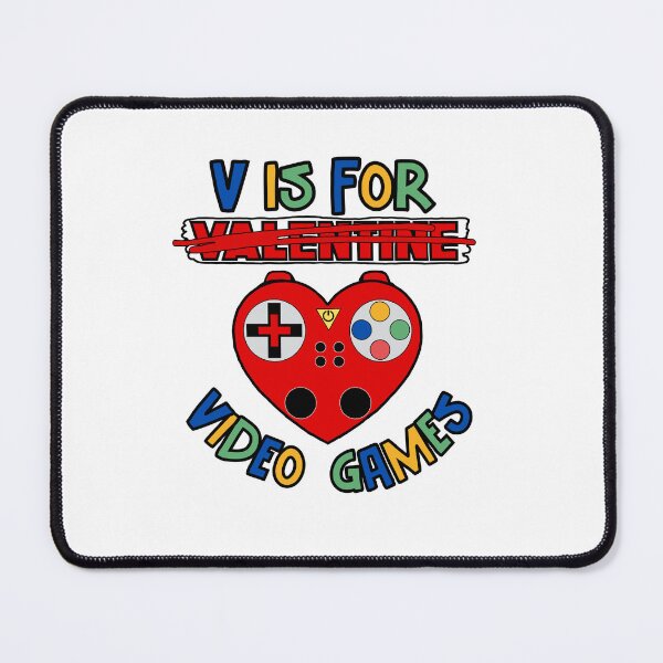 Item preview, Colorful V Is For Video Games Valentine's Day Gamer Controller designed and sold by GarnersDesigns.