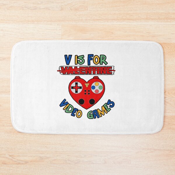 Item preview, Colorful V Is For Video Games Valentine's Day Gamer Controller designed and sold by GarnersDesigns.