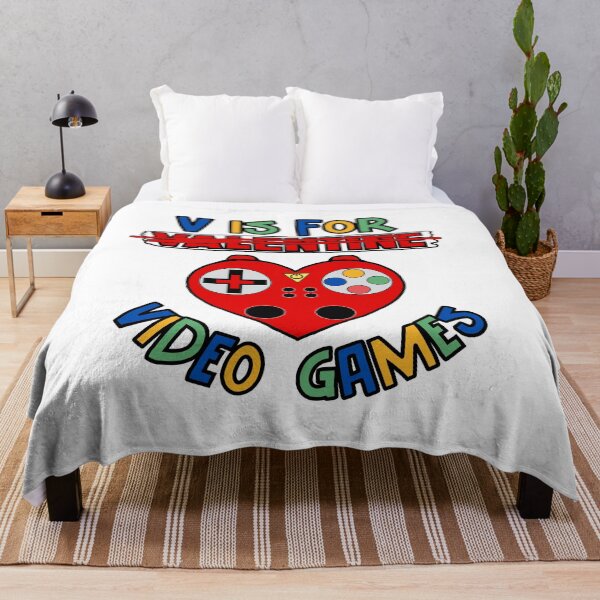 Item preview, Colorful V Is For Video Games Valentine's Day Gamer Controller designed and sold by GarnersDesigns.