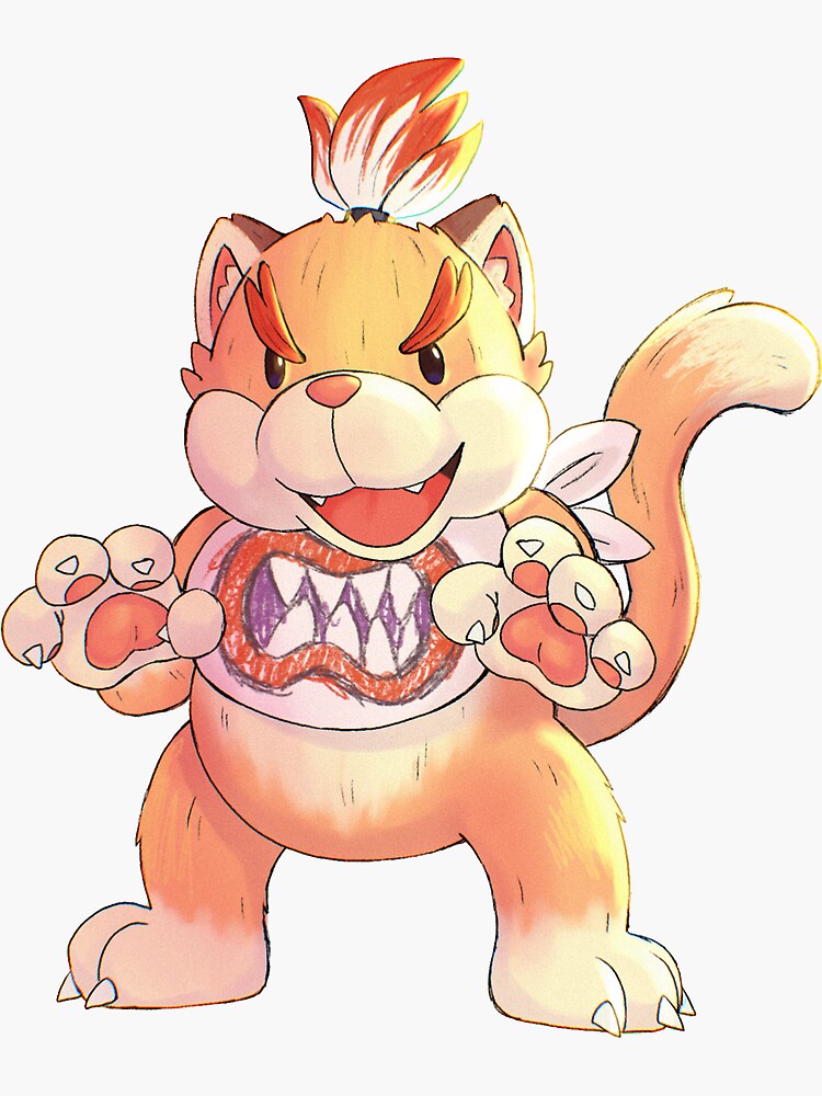 Cat Bowser Jr. Sticker for Sale by tootytots