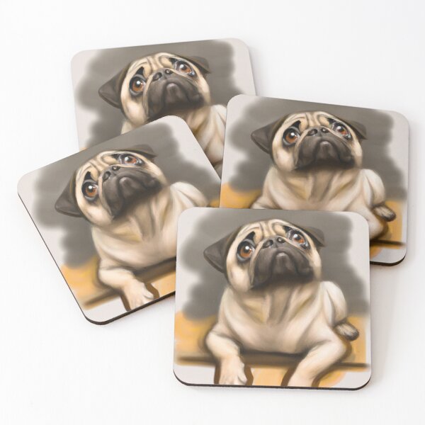 Item preview, Pug Thinking, Oil Painting designed and sold by Color-Me-Blue.