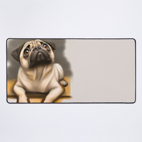 Item preview, Pug Thinking, Oil Painting designed and sold by Color-Me-Blue.