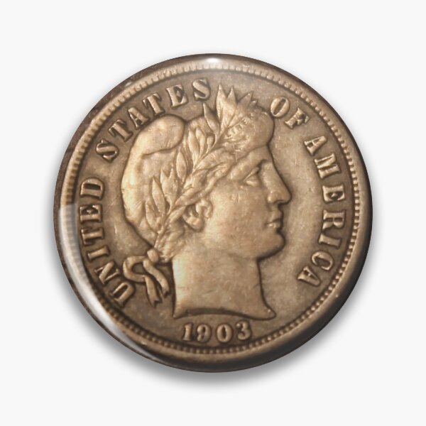 Item preview, 1903 Barber Dime designed and sold by coinsxcrochet.