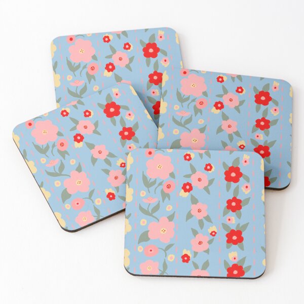 Item preview, Flour Sack Floral Blue designed and sold by BlueDoorStudio.