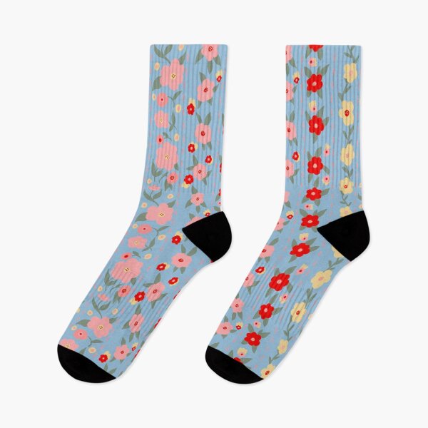 Item preview, Flour Sack Floral Blue designed and sold by BlueDoorStudio.