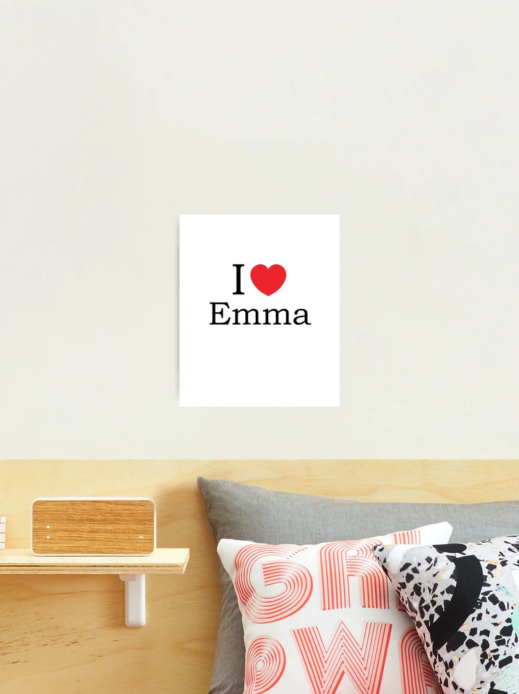  I Heart Emma Personalized Name Designs First Names And Hearts,  I Love Emma - Almohada de 18 x 18 pulgadas, multicolor : Hogar y Cocina