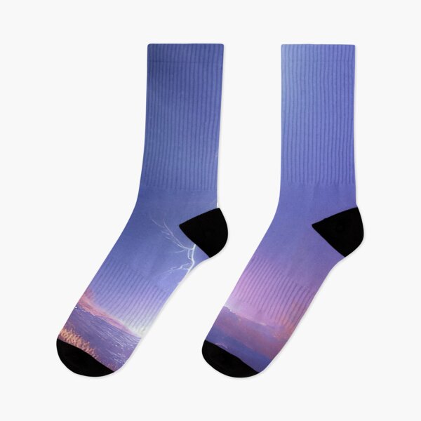 Item preview, Lightning Strikes in Night Sky over Sandy Beach. designed and sold by deniselynnimage.