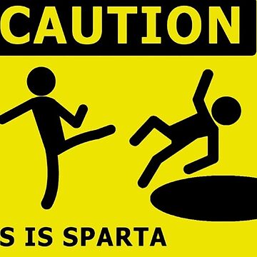 Funny Warning Sign Caution This is Sparta Sticker Self -  Norway