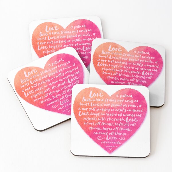 Item preview, LOVE is Patient - Corinthians 13 - Christian Valentine designed and sold by 26-Characters.