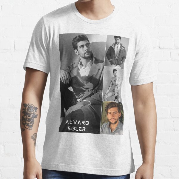 Alvaro Soler spanisch-deutscher Sänger Grayscale Photos Collage - 3 Essential T-Shirt