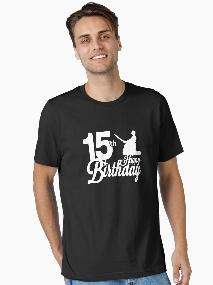 15th Birthday T-Shirt, Happy Birthday T-shirt, samurai theme