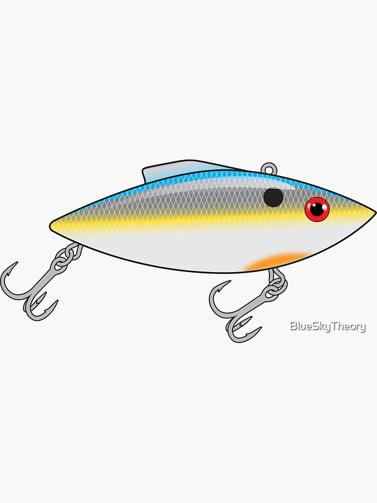 Lipless Rattle Crankbait Fishing Lure - Shad Sticker for Sale by  BlueSkyTheory