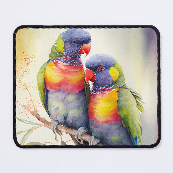 Item preview, Rainbow lorikeet watercolor print designed and sold by Patrick Edwards.