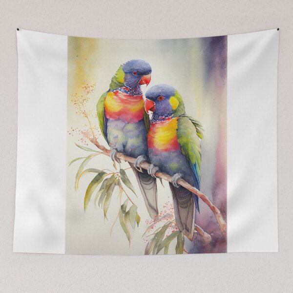 Item preview, Rainbow lorikeet watercolor print designed and sold by Patrick Edwards.